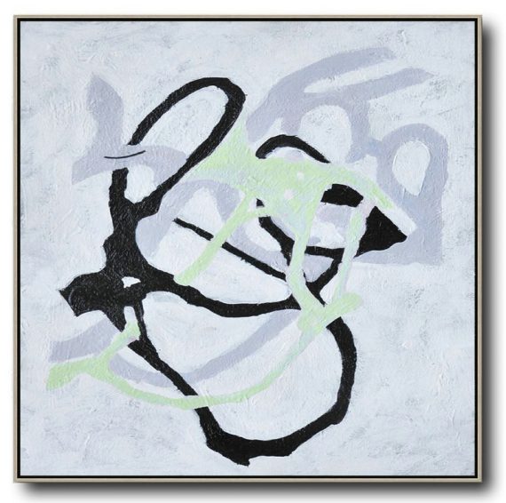 Handmade Painting Large Abstract Art,Hand-Painted Oversized Minimal Painting On Canvas - Large Wall Art Home Decor