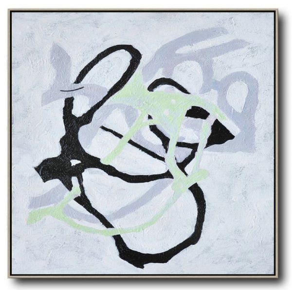 Handmade Painting Large Abstract Art,Hand-Painted Oversized Minimal Painting On Canvas - Large Wall Art Home Decor