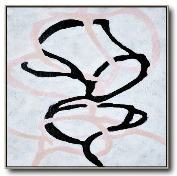 Huge Abstract Painting On Canvas,Hand-Painted Oversized Minimal Painting On Canvas - Huge Abstract Canvas Art