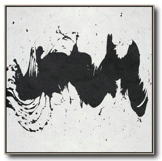 Large Abstract Art Handmade Painting,Oversized Minimal Painting On Canvas - Hand-Painted Contemporary Art