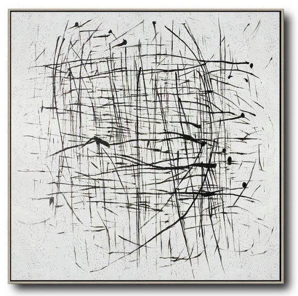 Large Abstract Painting,Oversized Minimal Painting On Canvas - Acrylic Painting On Canvas