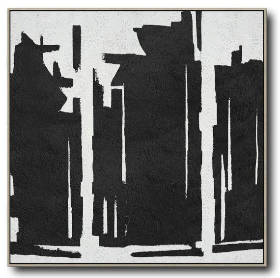 Handmade Large Contemporary Art,Oversized Minimal Painting On Canvas - Abstract Art On Canvas, Modern Art