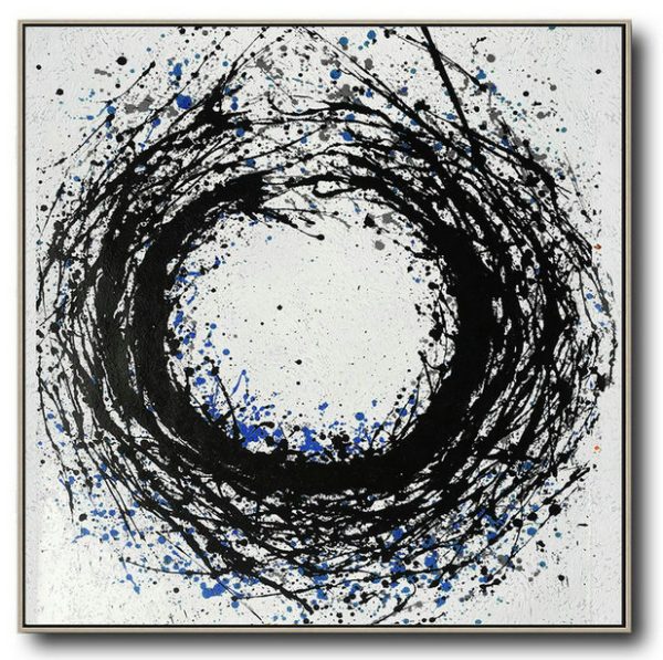 Large Contemporary Art Acrylic Painting,Hand-Painted Oversized Minimal Painting On Canvas - Canvas Wall Paintings