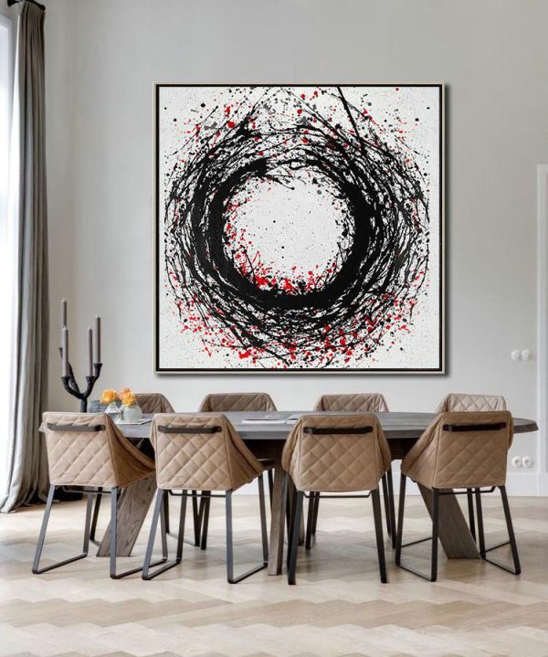 Original Abstract Painting Extra Large Canvas Art,Hand-Painted Oversized Minimal Painting On Canvas - Acrylic Minimailist Painting - Image 3