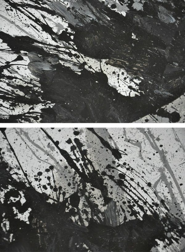 Large Abstract Painting,Hand-Painted Black And White Minimal Painting On Canvas - Big Art Canvas - Image 2