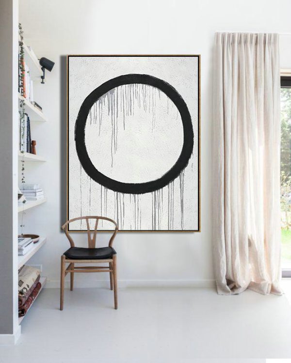 Large Abstract Art Handmade Painting,Hand-Painted Black - Modern Art Abstract Painting - Image 3