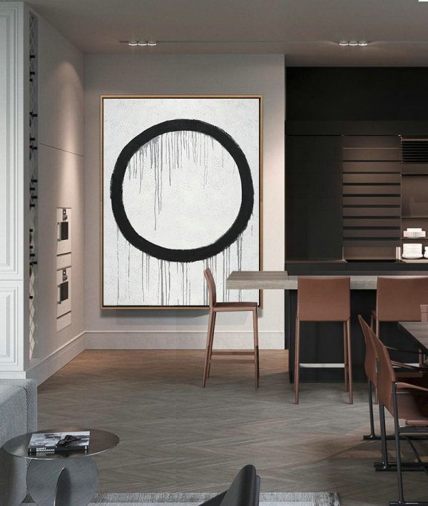 Large Abstract Art Handmade Painting,Hand-Painted Black - Modern Art Abstract Painting - Image 6