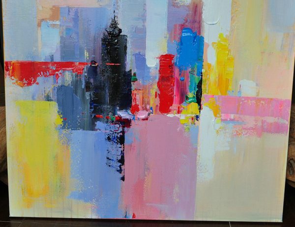 Large Abstract Painting On Canvas,Oversized Palette Knife Painting Contemporary Art On Canvas,Modern Paintings On Canvas,White,Red,Black,Blue.etc - Image 2