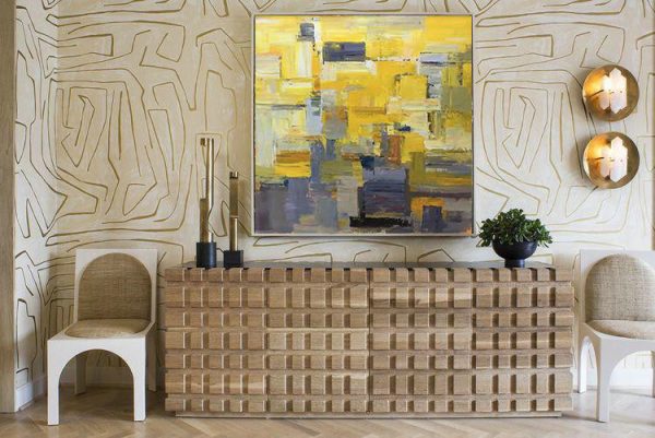 Large Abstract Painting,Oversized Palette Knife Painting Contemporary Art On Canvas,Hand Painted Acrylic Painting,Yellow,Brown,Taupe,Gray Violet.etc - Image 6