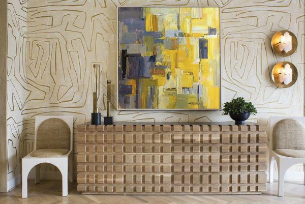 Large Abstract Art,Oversized Palette Knife Painting Contemporary Art On Canvas,Hand-Painted Contemporary Art,Yellow,Gray Violet,Brown,Taupe.etc - Image 6