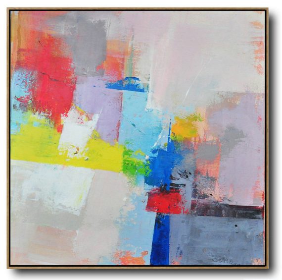 Original Extra Large Wall Art,Palette Knife Contemporary Art Canvas Painting,Decorating A Big Living Room,Pink,Red,Blue,Yellow,Violet Ash.etc