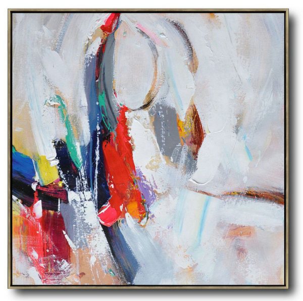 Extra Large Canvas Art,Oversized Palette Knife Painting Contemporary Art On Canvas,Hand-Painted Canvas Art,Blue,Red,White,Yellow,Purple.etc
