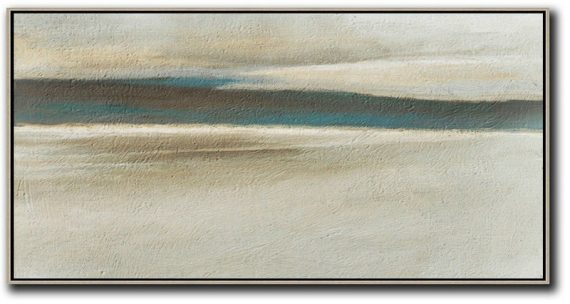 Original Abstract Painting Extra Large Canvas Art,Hand Painted Panoramic Abstract Painting,Large Abstract Wall Art,Light Yellow,Black,Brown.etc