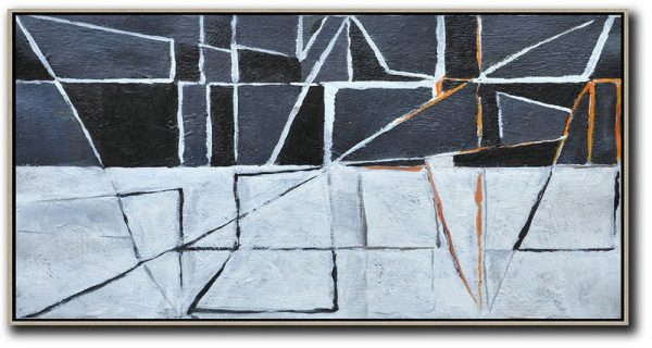 Large Abstract Painting,Hand Painted Panoramic Contemporary Art Canvas Painting - Contemporary Art Canvas Painting