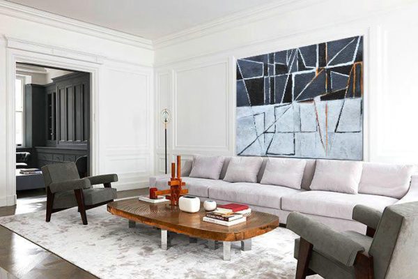 Large Abstract Painting,Hand Painted Panoramic Contemporary Art Canvas Painting - Contemporary Art Canvas Painting - Image 2