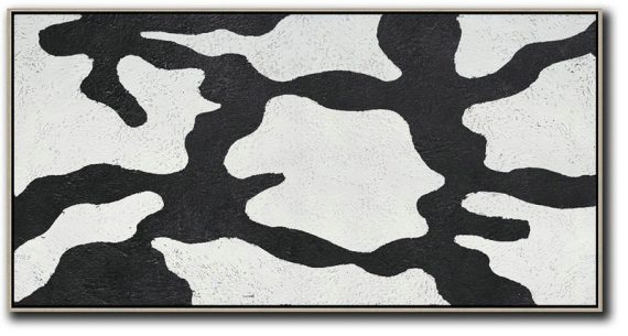 Canvas Paintings For Sale,Oversized Panoramic Minimal Art On Canvas - Colorful Wall Art