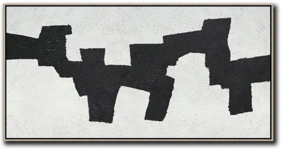 Original Art,Oversized Panoramic Minimal Art On Canvas - Home Canvas Wall Art