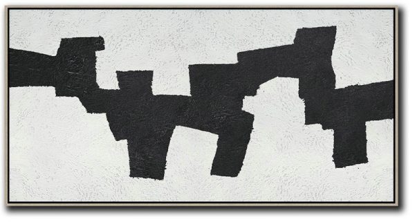 Original Art,Oversized Panoramic Minimal Art On Canvas - Home Canvas Wall Art