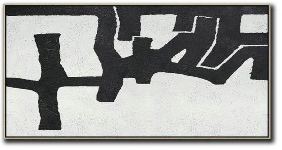 Modern Art,Oversized Panoramic Minimal Art On Canvas - Home Decor Canvas