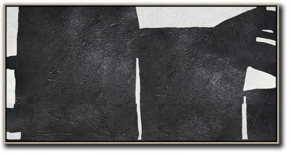 Huge Abstract Canvas Art,Oversized Horizontal Minimal Art On Canvas - Hand Paint Large Clean Modern Art