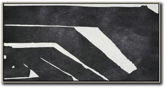Hand Painted Original Art,Oversized Horizontal Minimal Art On Canvas - Xl Large Canvas Art