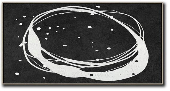 Handmade Acrylic Painting,Oversized Horizontal Minimal Art On Canvas - Hand Painted Abstract Art