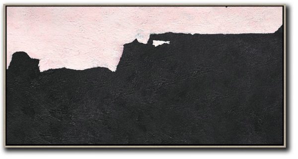 Large Abstract Art Handmade Painting,Hand-Painted Oversized Horizontal Minimal Art On Canvas - Canvas Artwork For Living Room