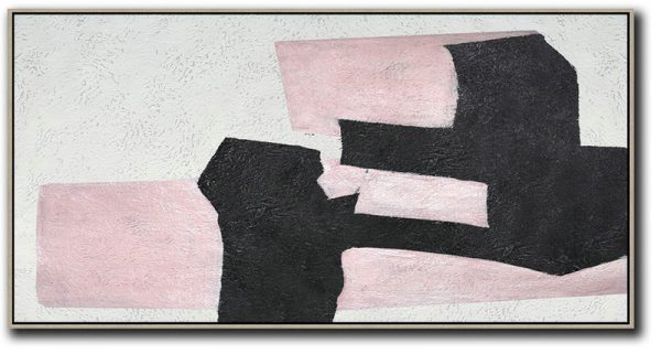 Handmade Painting Large Abstract Art,Hand-Painted Oversized Horizontal Minimal Art On Canvas - Canvas Painting Wall Decor