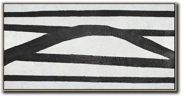 Original Abstract Painting Canvas Art,Oversized Panoramic Minimal Art On Canvas - Original Art