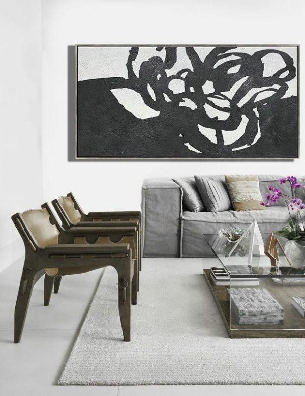 Big Painting,Oversized Horizontal Minimal Art On Canvas - Acrylic Painting Canvas Art - Image 5