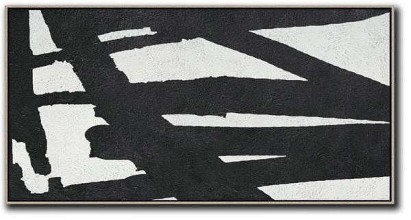 Large Abstract Art Handmade Acrylic Painting,Oversized Panoramic Minimal Art On Canvas - Original Art Acrylic Painting