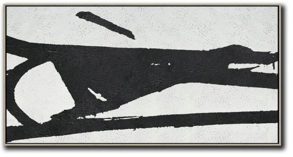 Hand Painted Aclylic Painting On Canvas,Oversized Panoramic Minimal Art On Canvas - Oversized Art