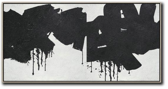 Artwork For Sale,Oversized Panoramic Minimal Art On Canvas - Acrylic Painting On Canvas