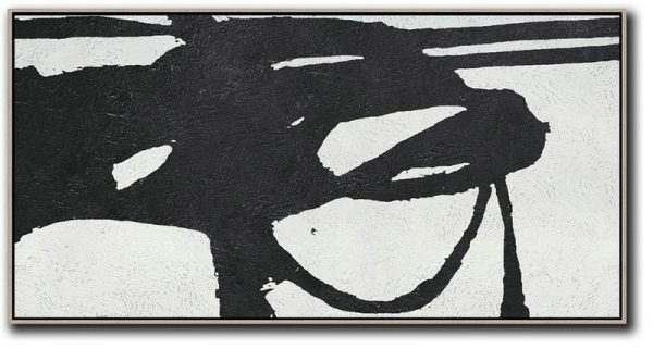 Modern Art,Oversized Panoramic Minimal Art On Canvas - Large Oil Canvas Art