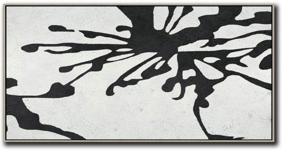Modern Art Abstract Painting,Oversized Panoramic Minimal Art On Canvas - Abstract Art On Canvas, Modern Art