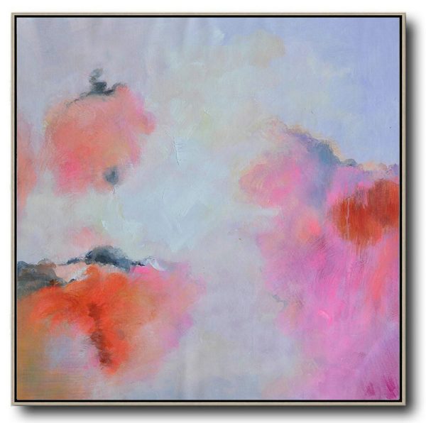 Extra Large Abstract Painting On Canvas,Oversized Contemporary Art,Large Contemporary Painting,Blue,Red,Pink,Purple.etc