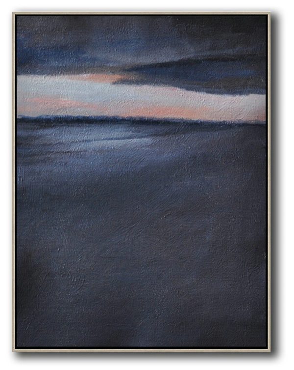 Large Modern Abstract Painting,Oversized Abstract Landscape Painting,Oversized Art,Grey,Pink,Black.etc