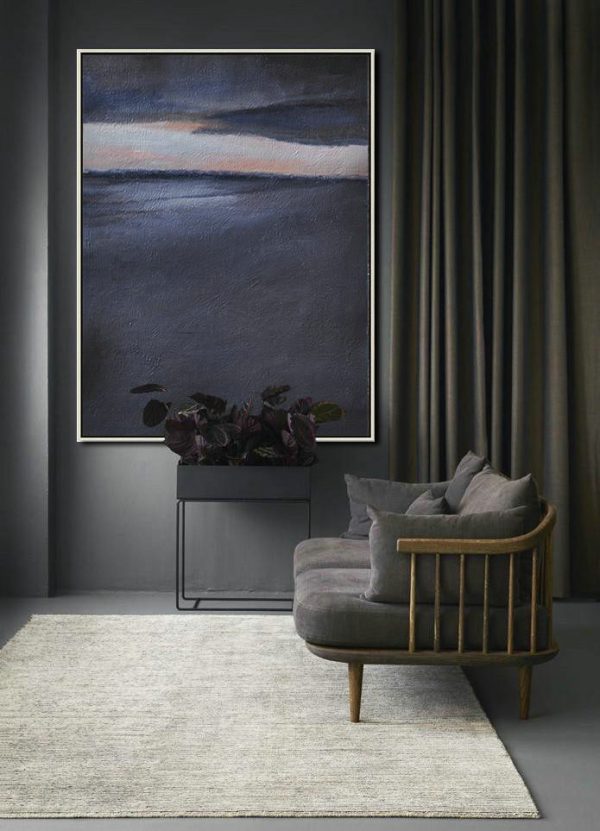 Large Modern Abstract Painting,Oversized Abstract Landscape Painting,Oversized Art,Grey,Pink,Black.etc - Image 4