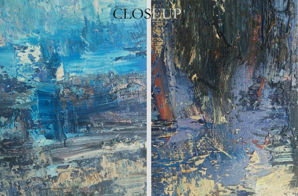 Extra Large Abstract Painting Yellow,Blue,Dark Blue.etc - Image 3