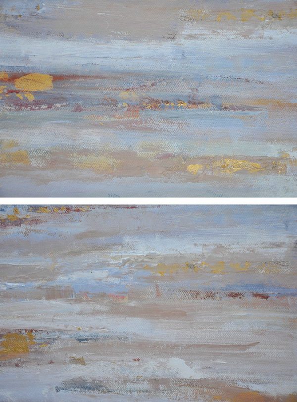 Large Abstract Art,Oversized Abstract Landscape Painting,Hand Made Original Art,Blue,Grey,Gold.etc - Image 2