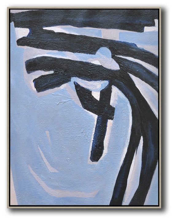Handmade Large Contemporary Art,Vertical Palette Knife Contemporary Art - Hand Painted Acrylic Painting