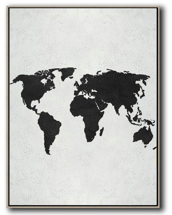 Abstract Painting For Home,Black And White Minimal Painting On Canvas - Large Canvas Art,Modern Art Abstract Painting