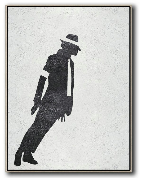 Huge Canvas Art On Canvas,Black And White Minimal Painting On Canvas - Contemporary Art Canvas Painting