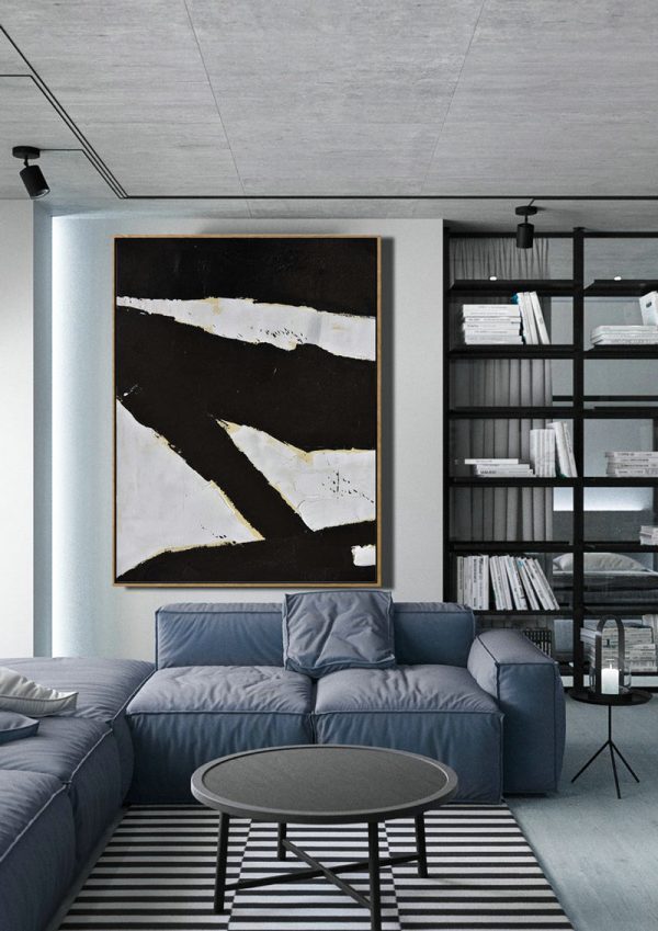 Hand Made Abstract Art,Minimalist Painting On Canvas, Palette Knife Vertical Minimal Art - Large Oil Canvas Art - Image 6