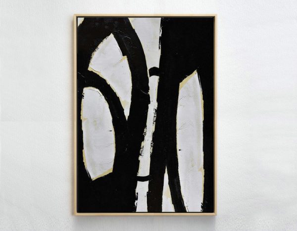 Handmade Painting Large Abstract Art,Minimalist Painting On Canvas, Palette Knife Vertical Minimal Art - Large Wall Art Home Decor