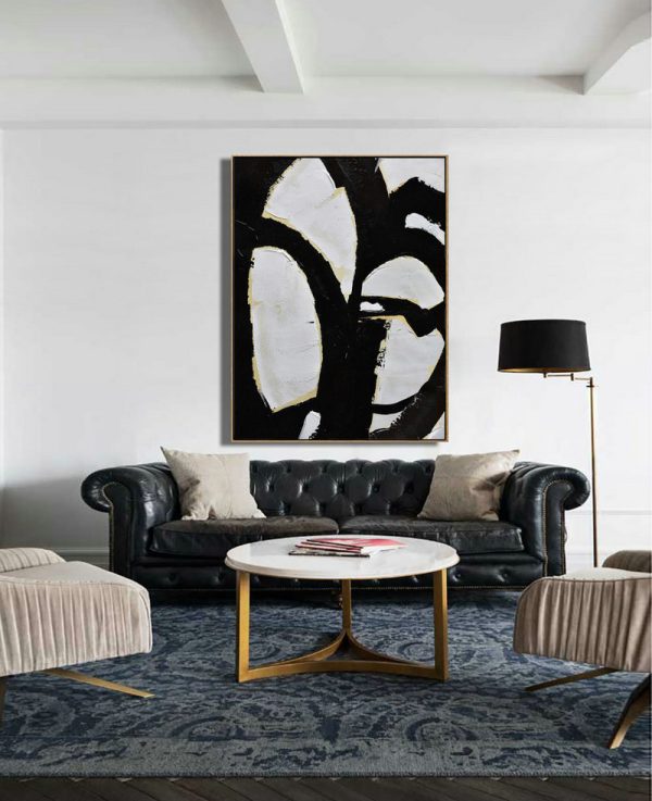 Huge Abstract Painting On Canvas,Minimalist Painting On Canvas, Palette Knife Vertical Minimal Art - Huge Abstract Canvas Art - Image 6