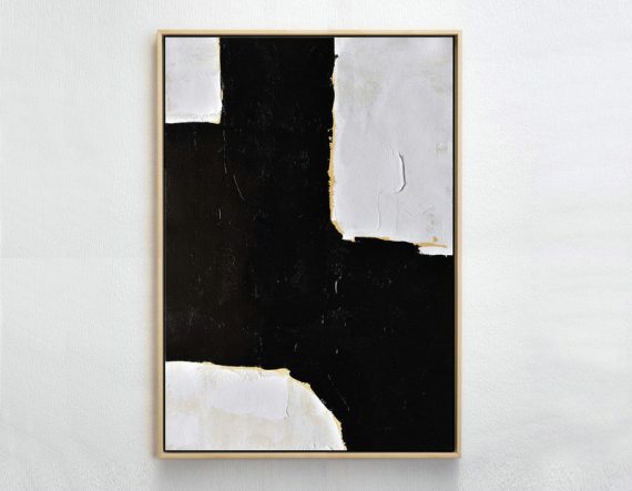 Large Abstract Painting Canvas Art,Minimalist Painting On Canvas, Palette Knife Vertical Minimal Art - Giant Canvas Wall Art