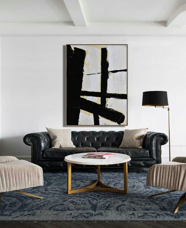 Large Abstract Art,Minimalist Painting On Canvas, Palette Knife Vertical Minimal Art - Abstract Painting On Canvas - Image 6