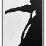 Organic Negative Space Canvas | Tactile Monochrome Abstraction | Minimalist Sculptural Wall Art